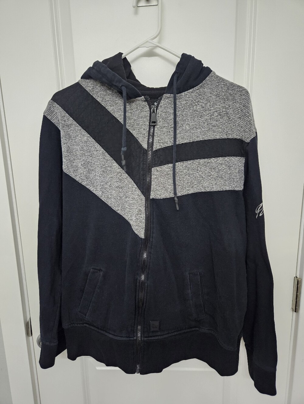 Marc Ecko Cut & Sew Hoodie Full Zip Men's Black Jacket Size 2X